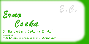 erno cseka business card